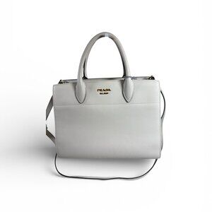 Prada Galleria Saffiano Leather Tote – White– Medium